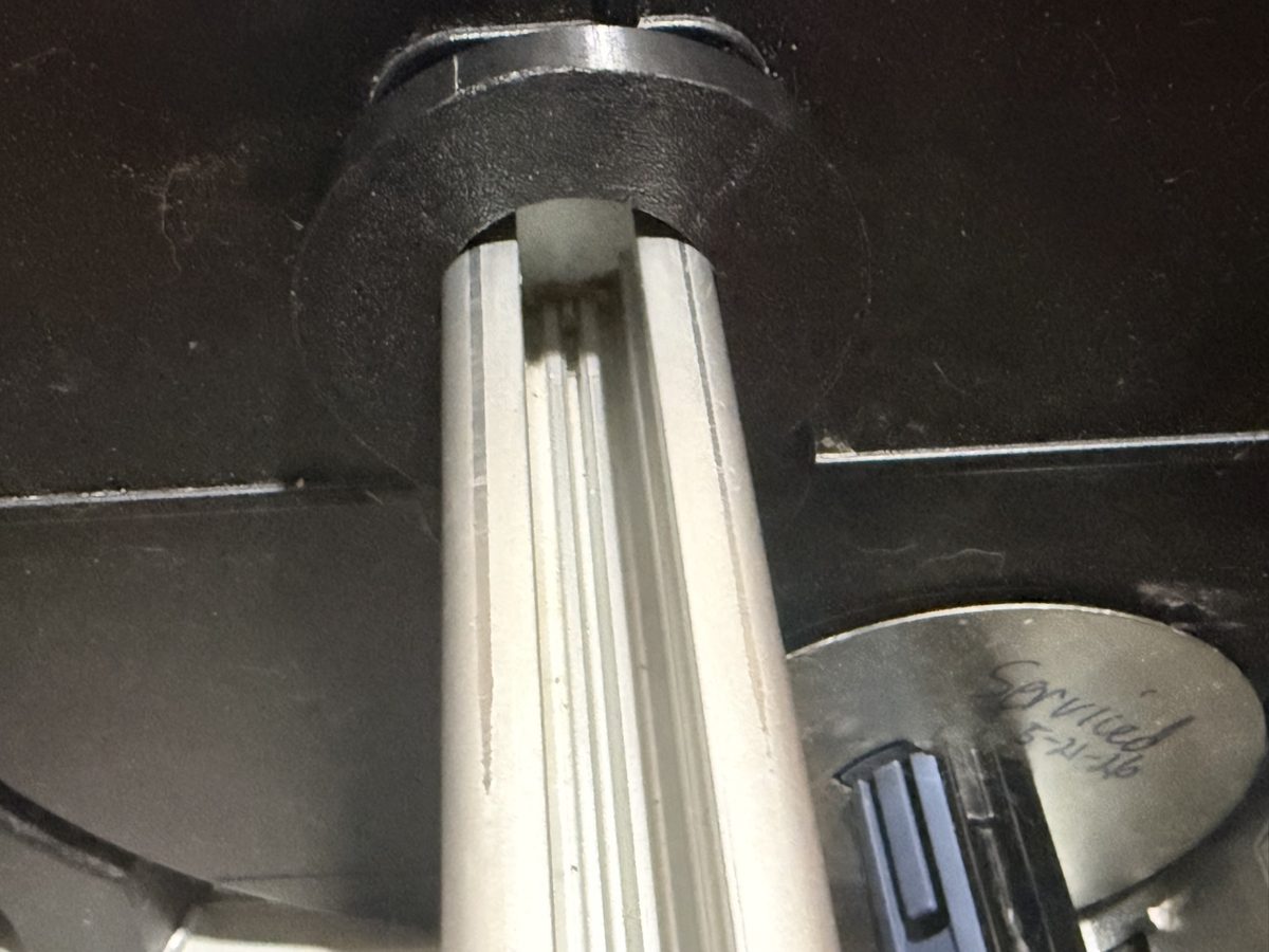 Custom 3D printed locking adjustable collar on shaft, view 6